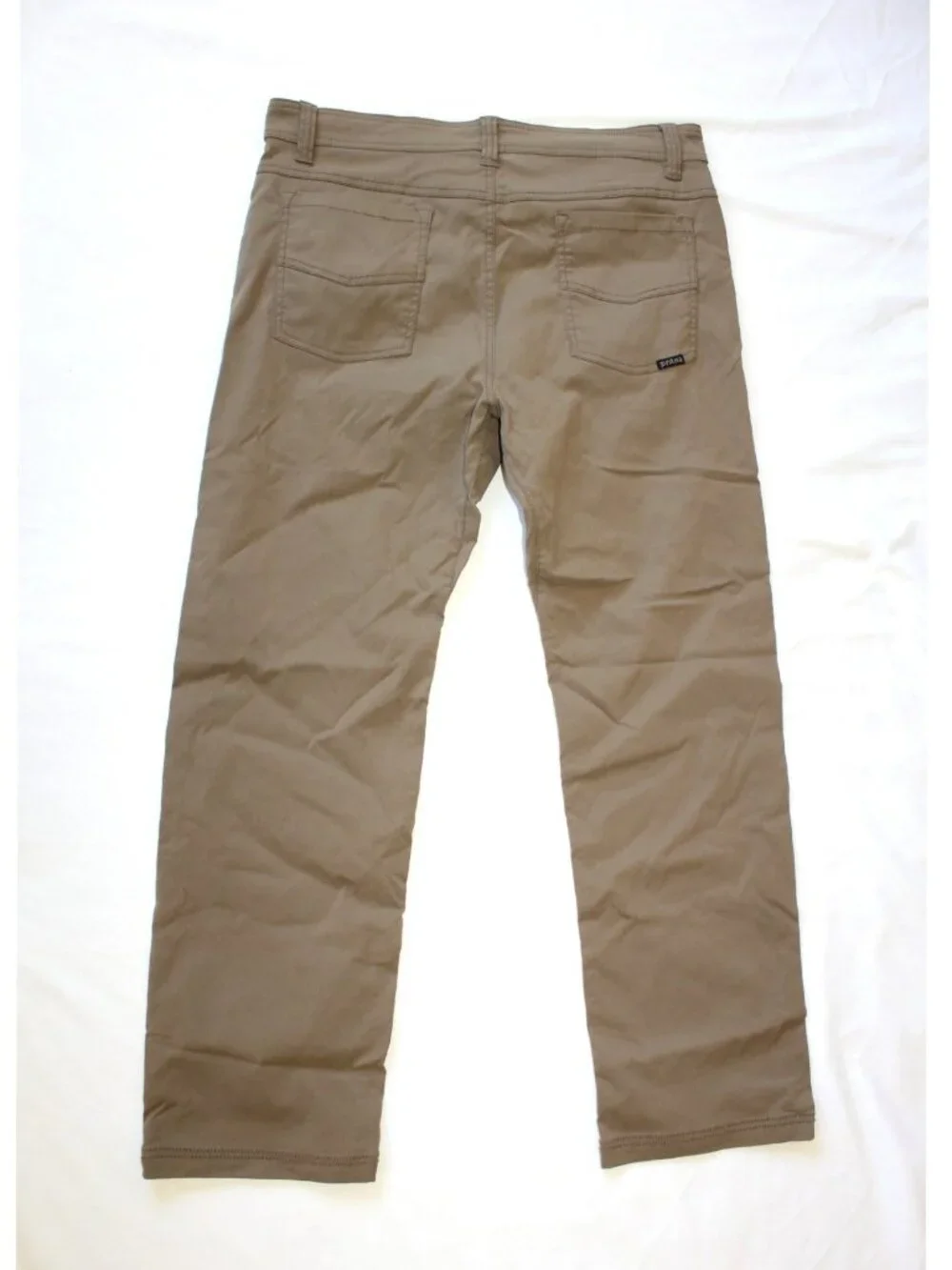 PRANA Breathe Men's Pants Size W34/L30 Brown Stretch Slim Fit Casual Outdoor